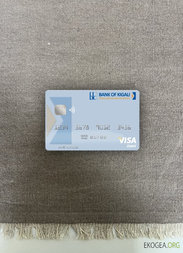 Banque du Rwanda de Kigali carte de débit visa photolook , avant